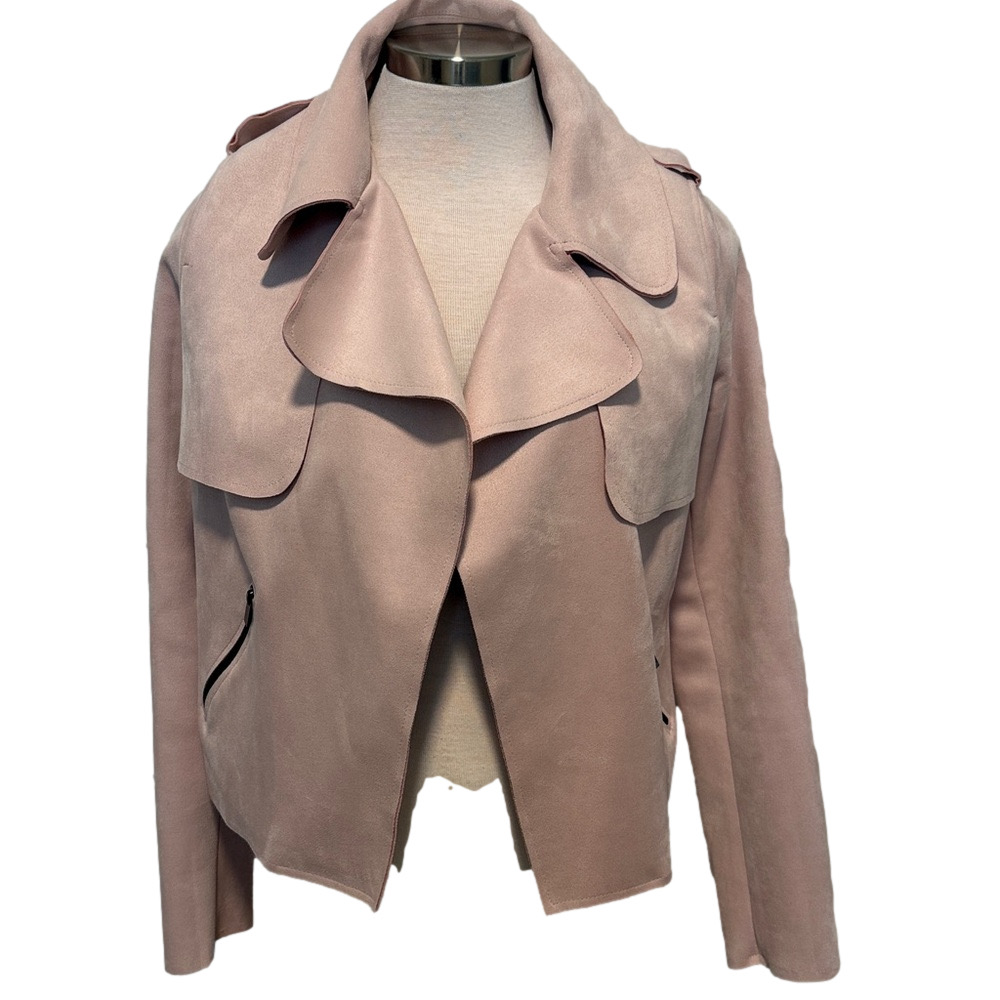 Kut pink faux suede jacket sz S